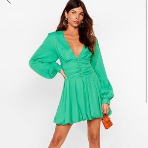 Nasty Gal Button down to funky town mini dress